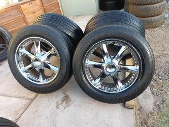 GIOVANNA RIMS 275/55R20...6  LUGS FIT CHEVY SILVERADO YUKON TAHOE SUBURBAN NISSAN TITAN DENALLI NISSAN ARMADA