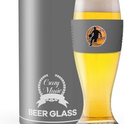 P&Y Beer Birthday Gifts for Men, 16 oz Beer Glasses with Silicon Band and Golf Design,Birthday Gift Ideas for Husband Dad Friend Coworker (Beer Glass-