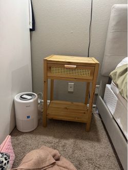 Rattan nightstand set of 2