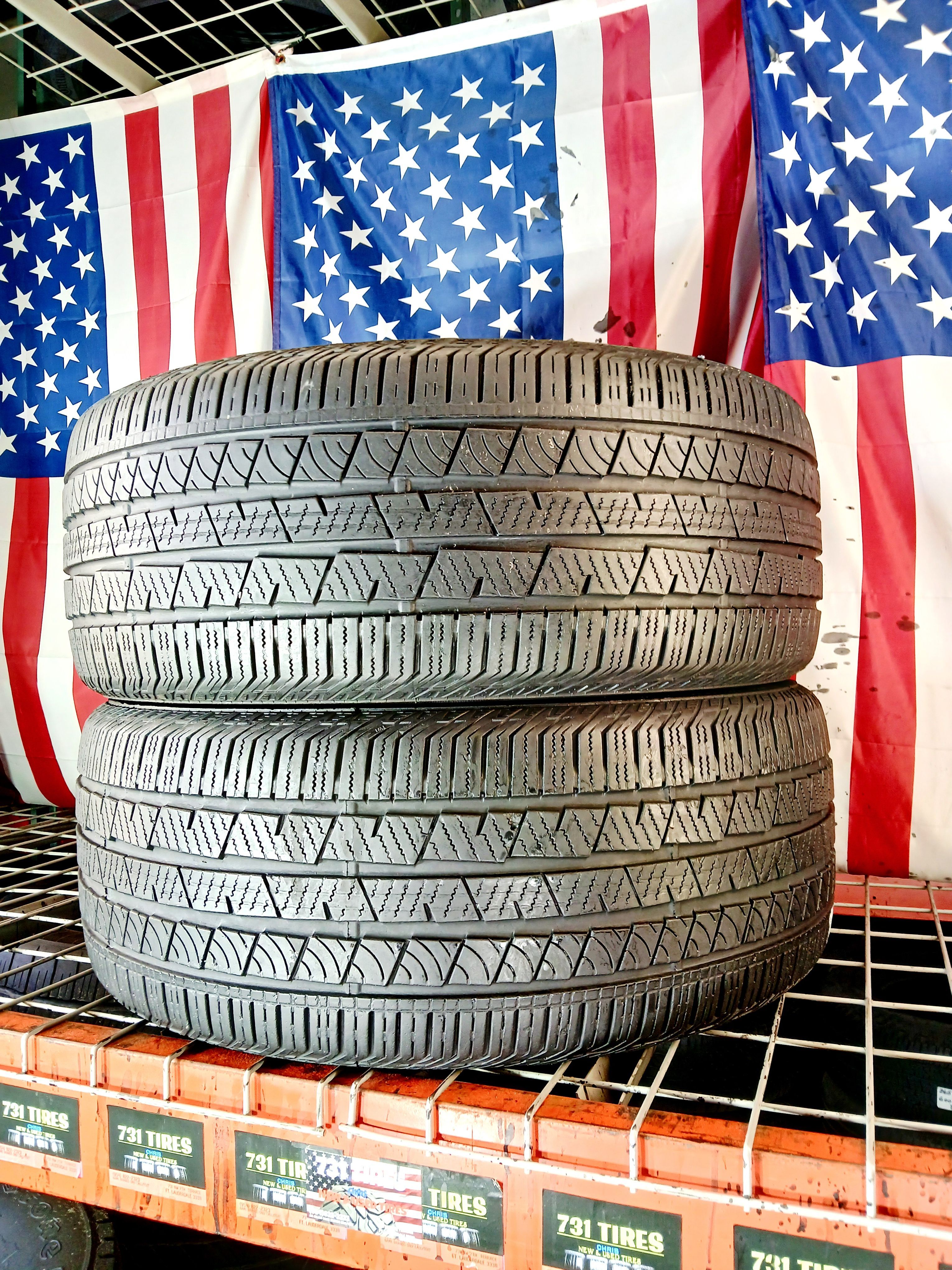 2 Used Matching Tires Size: 265/45R20 104H Continental CrossContact LX Sport Crossover & SUV Tire in 265 45 20 Crossover/SUV Touring All-Season