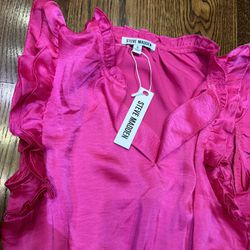 Steve Madden NEW w TAGs - Size small Silk HOT Pink Dress 