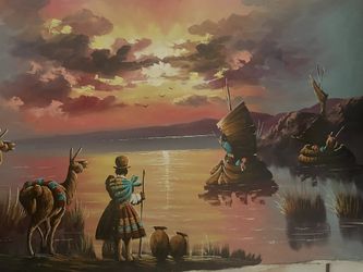 Peruvian Paintings On Canvas $50 each or three for 120