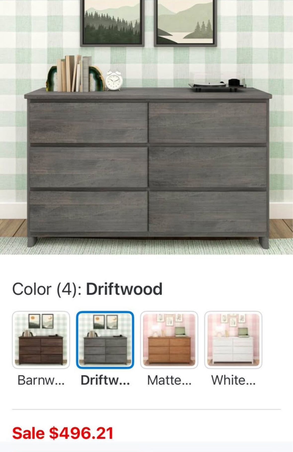 Gray Max and Lily Farmhouse Dresser