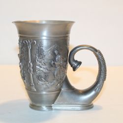 Vintage SKS Zinn Made In Germany Pewter Shot Glass 5” 
