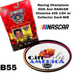 Racing Champions 50th Ann NASCAR Cheerios #26 1:64 w/ Collector Card NIB B55