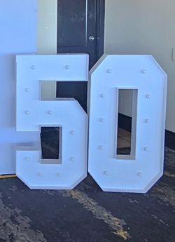 4 FT light up number 50 sign