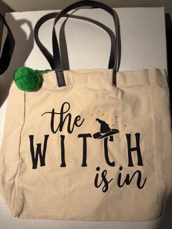 The Witch Is In Canvas Tote Bag