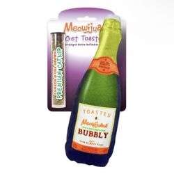 Meowijuana Bubbly Champagne Kicker Plush Refillable Cat Toy 
