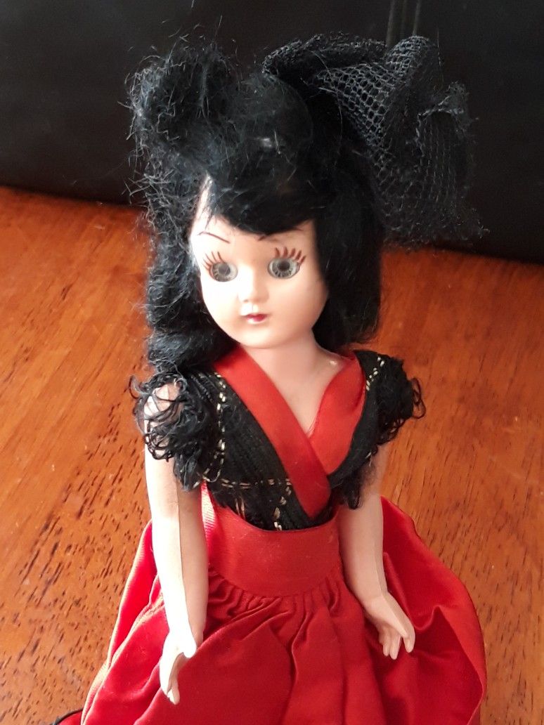 1930's/40's Spanish Flamenco Dancer Composition Doll