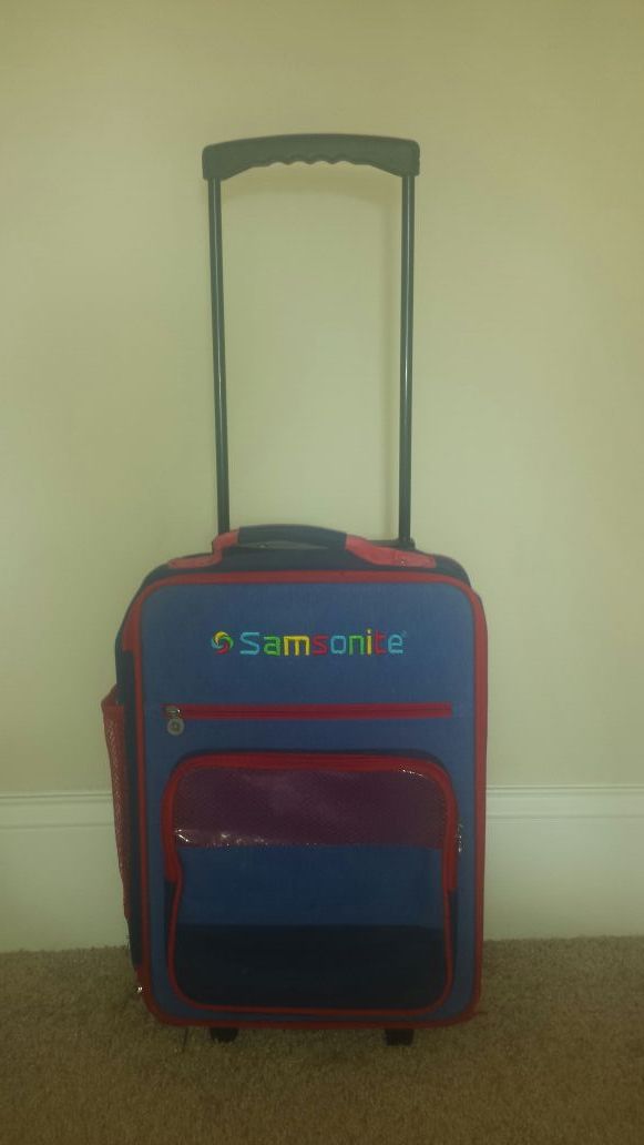 Kids unisex Samsonite primary colors rolling suitcase