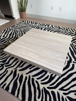 Travertine coffee table