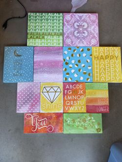 Painted Canvases For Little Girls Room 