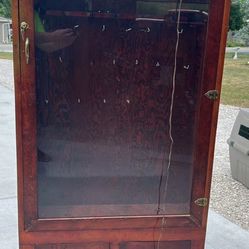 antique  display case for pistols , rifles 
