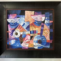 Juan C. Ñañake (Peru) - "Canto Latino" 1998 Original Oil on Canvas