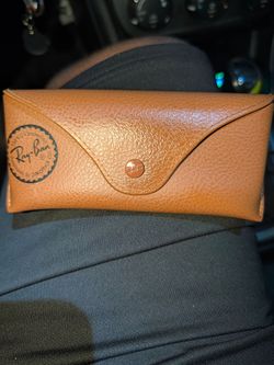 Ray-Ban Sunglasses Case Brown Leather