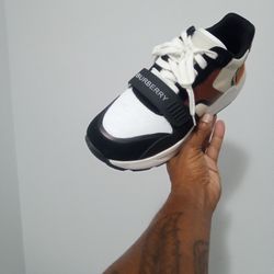 Selling My Excellent Condition " Burberry " Sneaker's , Size 9 ~ 9 1/2 , No Box Tho , Got Wet In A Basement Flood , Letting Go For $ 350