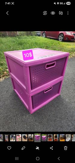 Pink 2 Drawer Sterilite Organizer.  They come separate