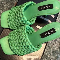 Bright Green High Heel Mules Size 6.5