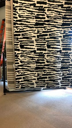 Large Black And White Area Rug 8 X 10