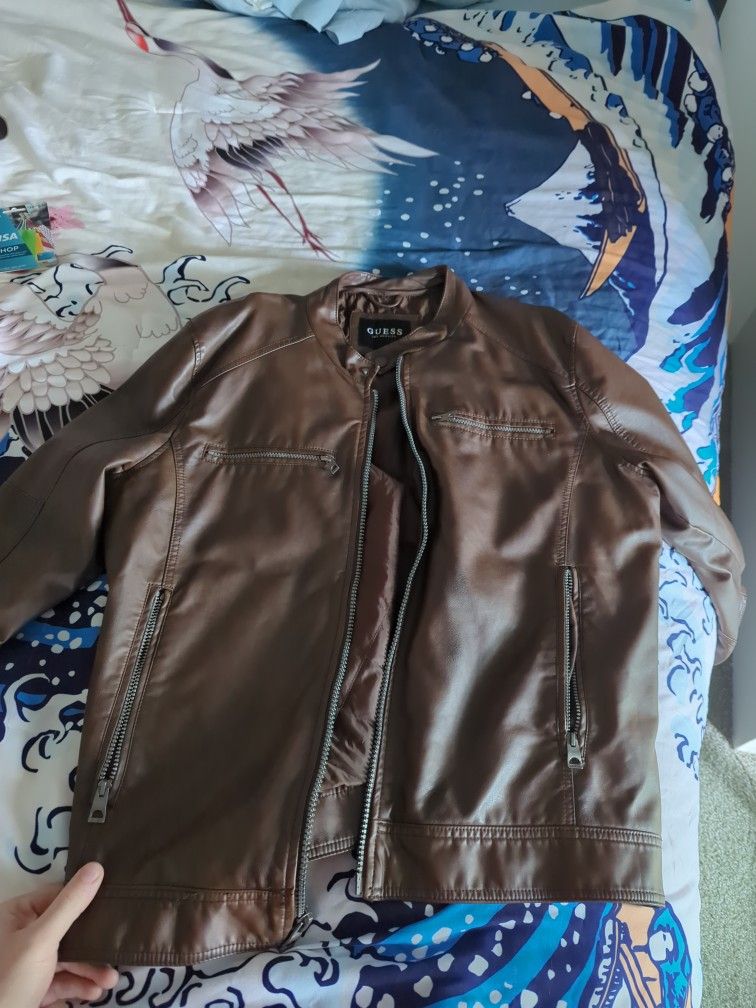 Guess Faux Leather Jacket XXL