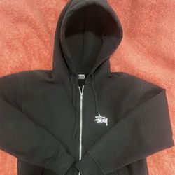 Black Stussy Zip Up