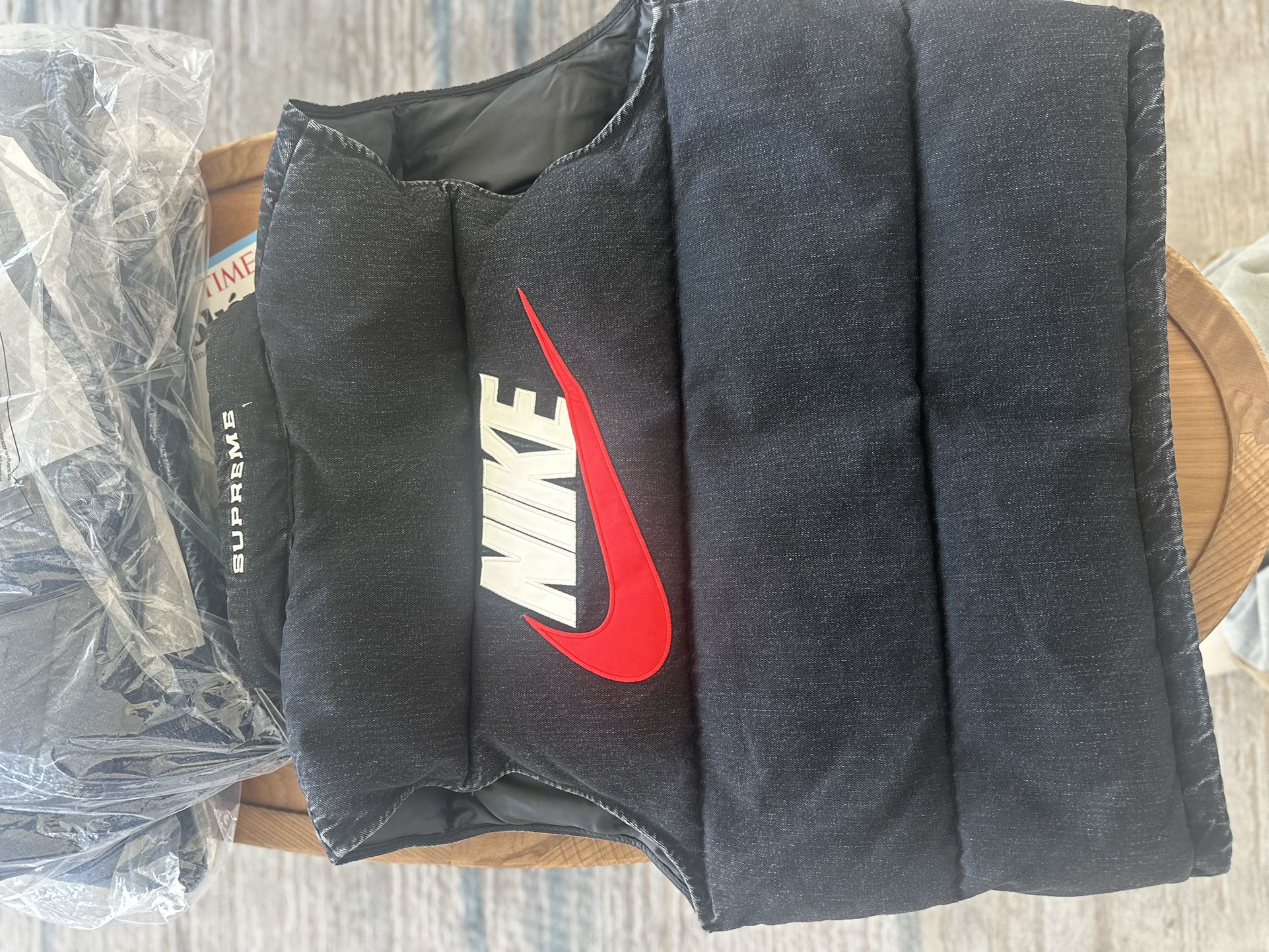 Supreme Nike Black Vest Jean Jacket Size Small Fits Like Medium 
