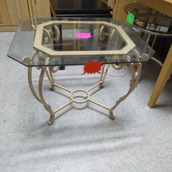 Glass End Table 