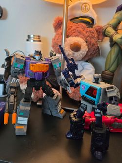 Autobot Blaster and Grimlock Shattered Glass Edition
