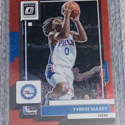 Tyrese Maxey 88/99 Philadelphia 76ers Optic Red 2022 