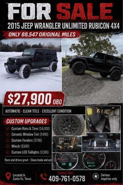 2015 Jeep Wrangler Rubicon 4x4