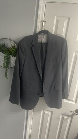 Madison Charcoal Grey & Burgundy Stripe Suit