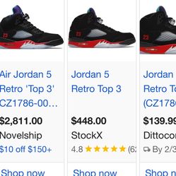 Kids  Size 5.5 Air Jordan 5 Retro Top 3