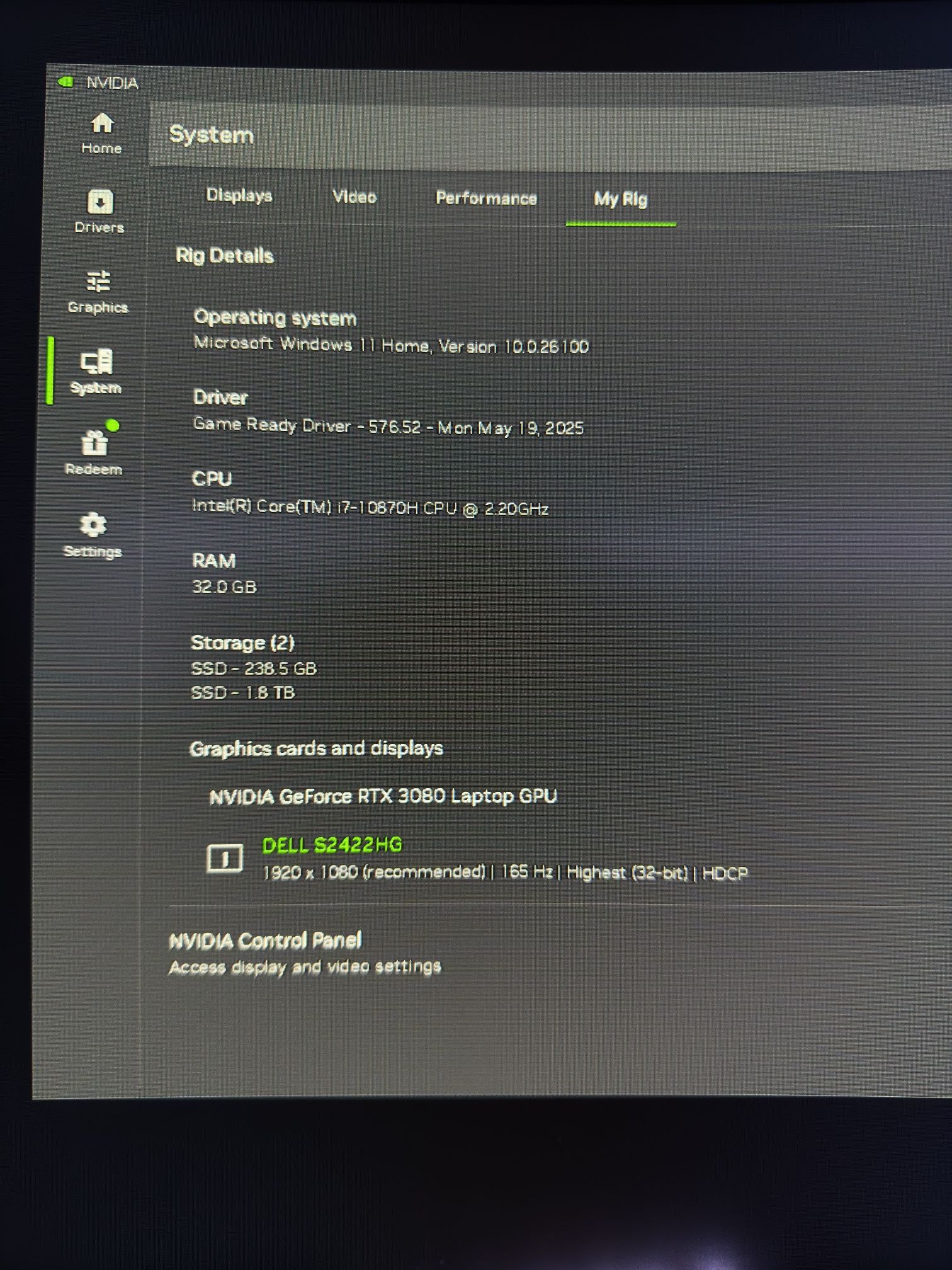 Gaming Laptop (RTX 3080)