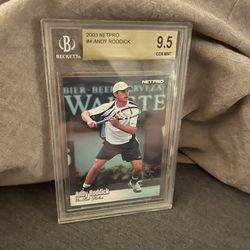 Andy roddick 2003 netpro tennis card graded 9.5