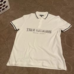 True religion white polo
