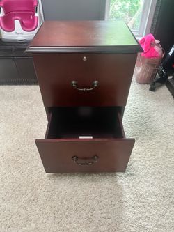 Solid Wood Filing Cabinet