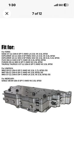 6F50 6F55 Auto Transmission Valve Body For FORD LINCOLN MERCURY 6-Speed
