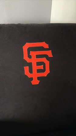 San Francisco Giants Black Embroidered Pillow