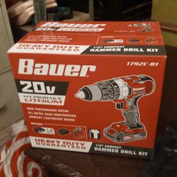 New Bauer 1/2 Compact Hammer Drill Kit