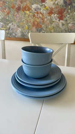 Blue Ceramic Dinnerware Set