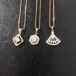 Gold Plated Pendant With Chain ($8 Each )