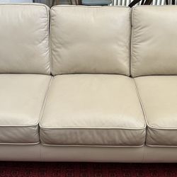 Abbyson Milton Top Grain Leather Sofa and Loveseat