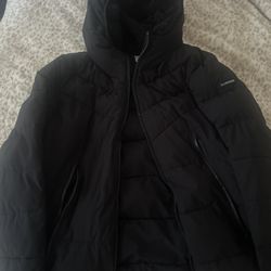 black calvin klein puffer jacket small in men’s 