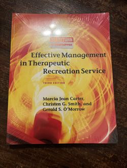 Effective Management And Therapeutic Recreation Services (College Book)