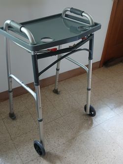 ADULT "DRIVE" FOLDING WALKER with TRAY