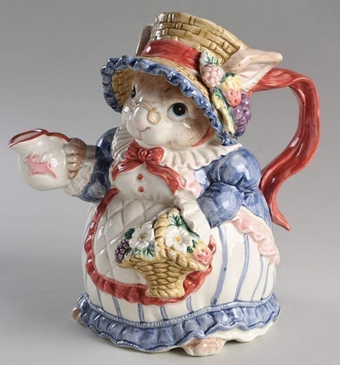 Bunny Bonnet Hill by Fitz & Floyd Pitcher