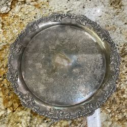Antique Ellis Barker Silver Plate with Menorah Mark