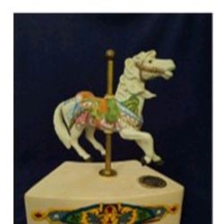 Porcelain Horse Music Box