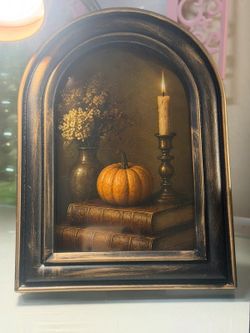 Vintage inspired light candle fall desk or wall frame