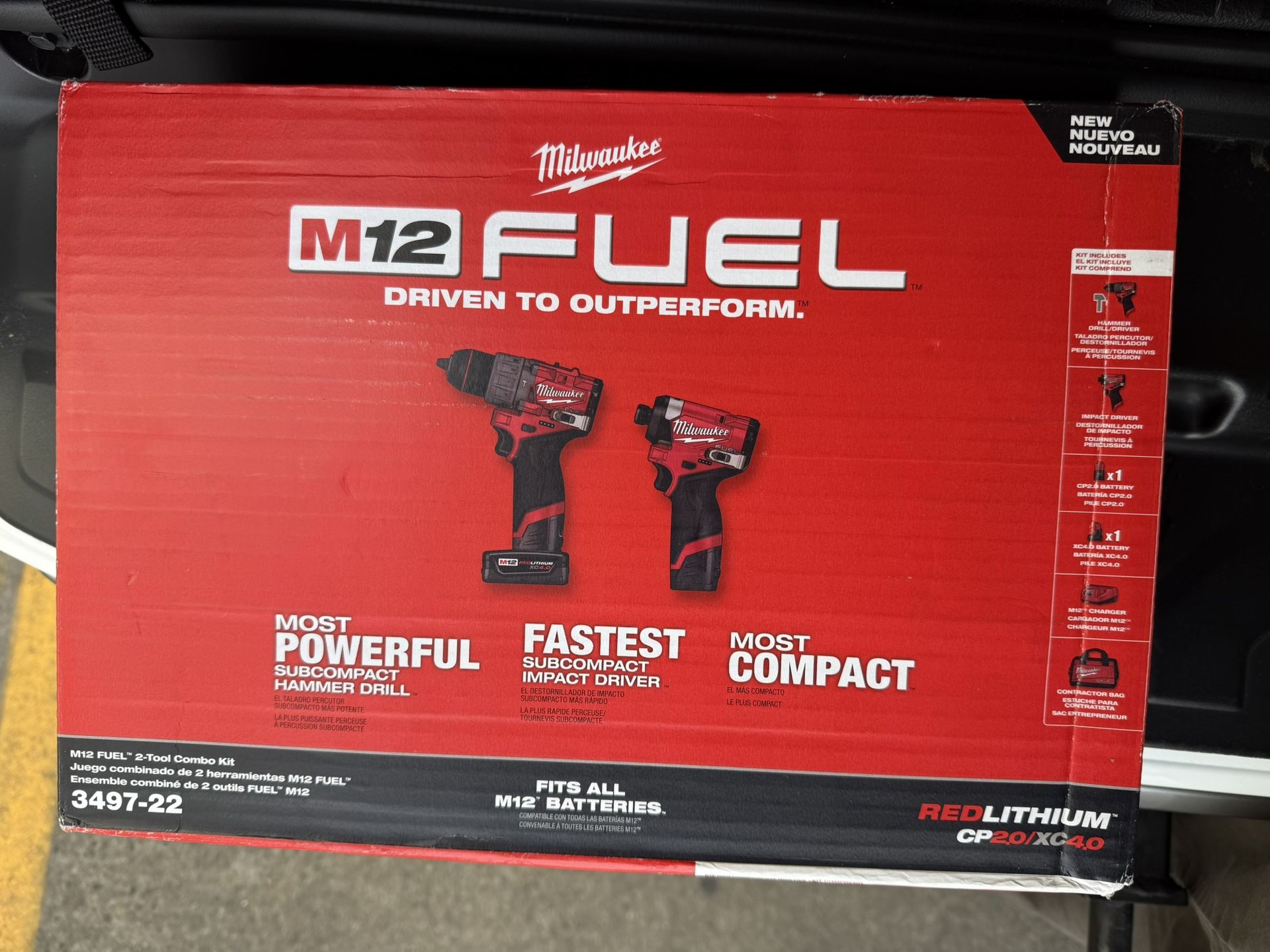 Milwaukee M12 FUEL 12-Volt Lithium-Ion Brushless Cordless Hammer Drill and Impact Driver Combo Kit w/2 Batteries and Bag (2-Tool)